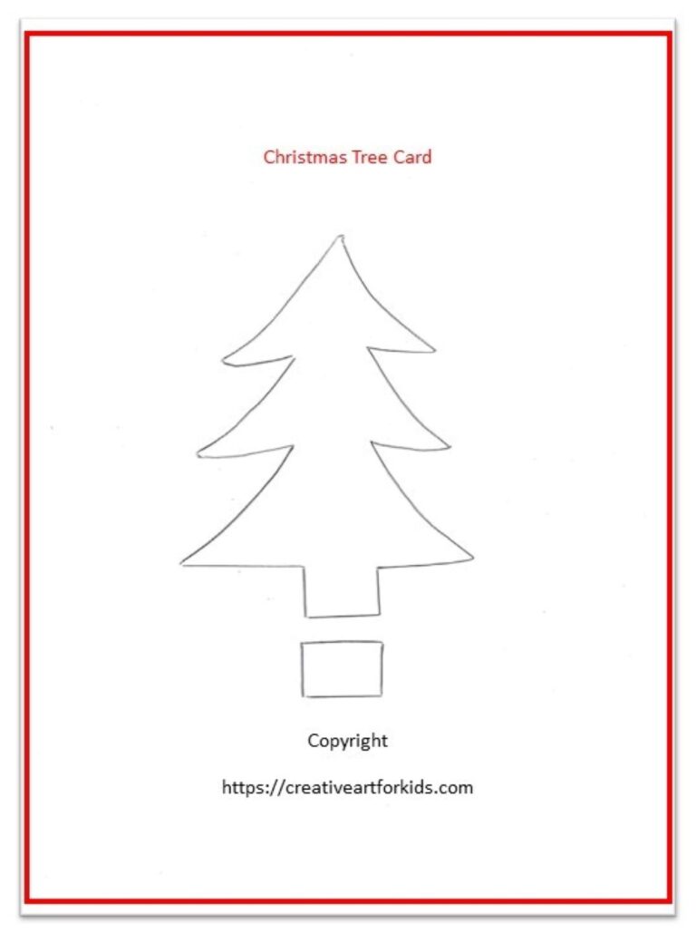 Make a Christmas Tree Card Creative Art and Craft for Children